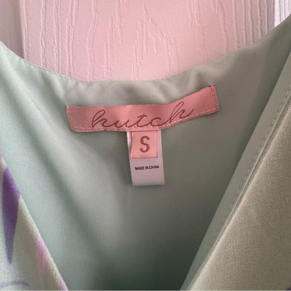 HUTCH Imani Maxi Dress Patina Foliage Green/Lavender Size Small - Picture 13 of 15